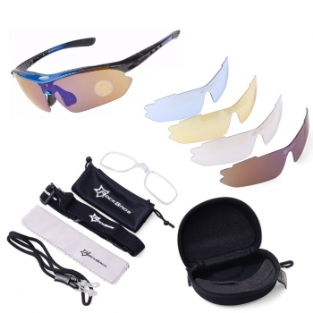 Lentes Rockbros Polarizado Ciclismo 5 Micas 12 Piezas Uv400