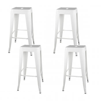 Pack 4 Taburetes Pisos de Metal Tolix para Bar Comedor LF5-03H