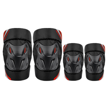Rodilleras Cortas y Coderas para motociclismo Motowolf 1010 Blak-Red