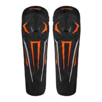 Rodilleras Largas para motociclismo Motowolf 1033B Blak-Orange