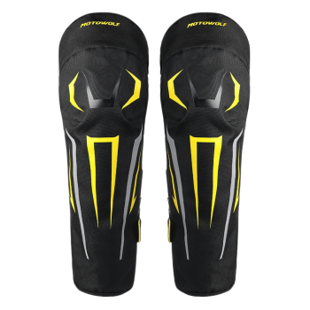 Rodilleras Largas para motociclismo Motowolf 1033B Black-Yelow